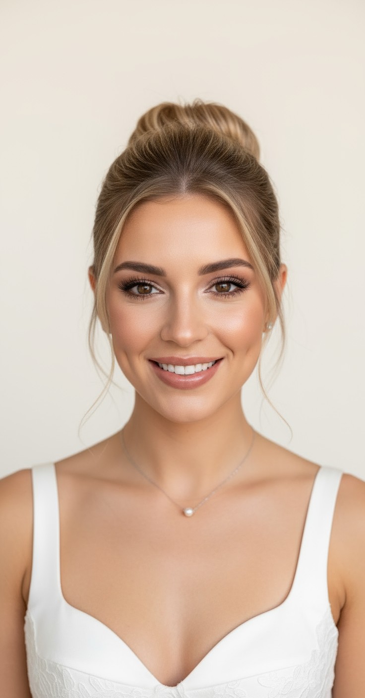 After High Bun Bridal Hair